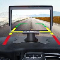 Moniteur de voiture étanche TFT-LCD 7 pouces à 4 canaux avec affichage partagé et mini support adhésif pour MDVR de véhicule