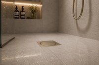 Siphon de sol invisible en laiton pour salle de bain, avec filtre anti-odeur et attrape-cheveux, bouchon de drain de douche