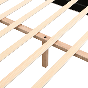 Lit capitonné de luxe élégant en bouclette, confortable, pièce maîtresse de chambre, cadre en bois doux, idéal pour appartement - Product Image 6