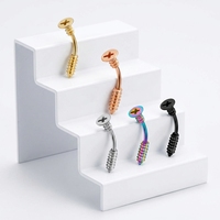 Nouveauté 2026 Piercings de nombril en acier inoxydable à vis, Bijoux de corps tendance pour femmes et hommes