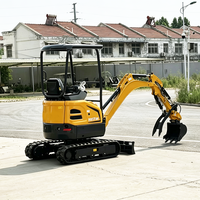 Mini-excavatrices CE EPA 1,5 tonne 1,7 tonne avec flèche pivotante