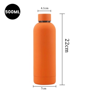 Bouteille d'eau isotherme en acier inoxydable de 500 ml, personnalisable, à prix réduit, pour le sport et le yoga, avec couvercle anti-fuite et poignée portable - Product Image 6