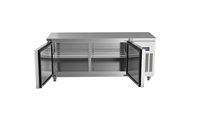 Réfrigérateur table de préparation de pizza, comptoir en acier inoxydable, Stable et durable, 450L, 280w