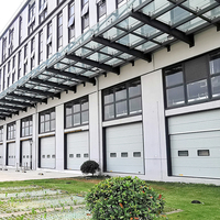 Porte sectionnelle électrique industrielle moderne insonorisée robuste en alliage d'aluminium certifiée CE, résistante au vent