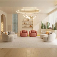 Meistverkauftes Modernes Mondförmiges Samt-Modulsofa-Set für Wohnzimmer Villa Zuhause Hotel Schule Möbel