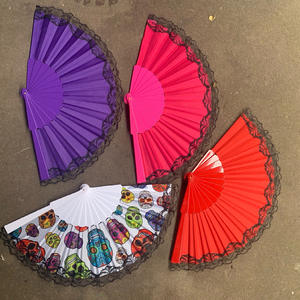 نسيج قماش دانتيل بنمط جمجمة حيوان هلال مروحة شبكة كروشيه من نسيج الملابس - Product Image 4