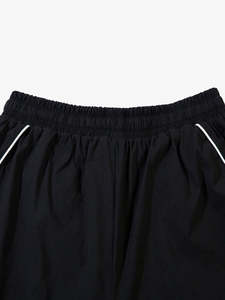 Men's Black Harem <b>Pants</b> With White Side Stripes Elastic Waist Drawstring Casual Lightweight <b>Summer</b> Wear - Product Image 3