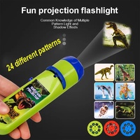 Dessin animé créativité portable bébé jouet animaux cognitifs et lampe torche marine avec lampe de poche à lumière de projection en plastique Durable