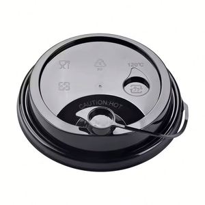 Couvercle anti-déversement PP à ouverture facile pour gobelets jetables de thé aux perles et de café, gobelets Boba, diamètre 90/98 mm, transparent, en stock - Product Image 2