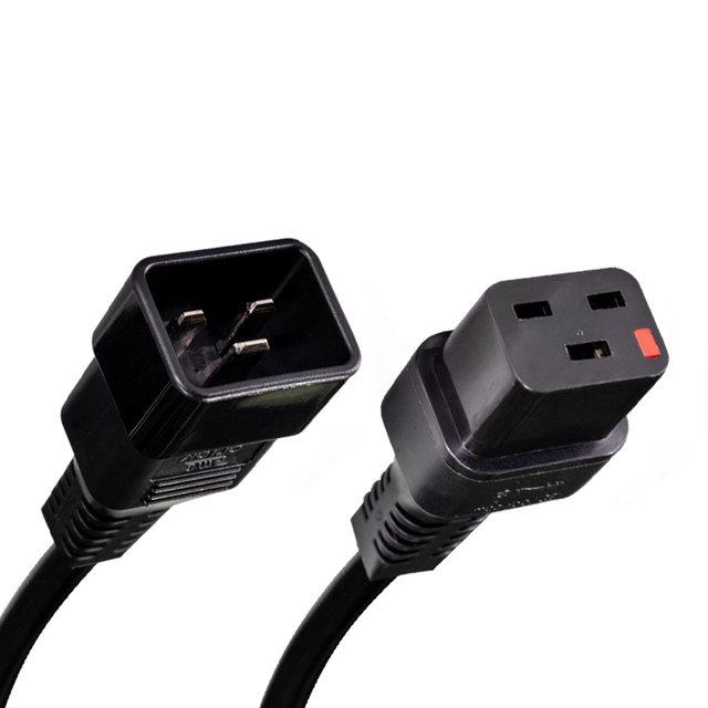 US EU Socket IEC C20 to C19 ,15A 125V 250V VDE Computer PDU Power Supply Cord 3G length with 1.2M/1.5M/1.8M/2M/3M