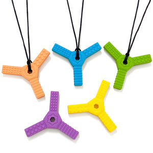 Collares de silicona sensoriales con cadena de cuerda al por mayor para niños con necesidades de morder, para la dentición, TDAH y autismo - Product Image 5