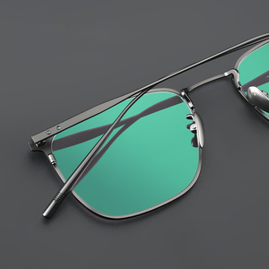 Jiojew Tùy Chỉnh Cận Thị Kính Hình Chữ Nhật Quang Kính Theo Toa Kính Kính Titan Photochromic Kính Khung Cho Nam Giới - Product Image 6