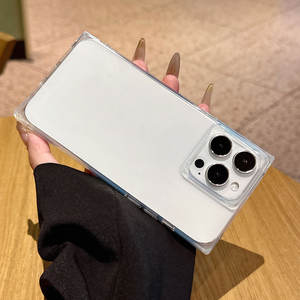 Funda Protectora para Teléfono con Diseño Creativo en Forma de Cubo, Anti-Caídas, para iPhone 17 16 15 14 13 12 11 Pro Max, Minimalista y Transparente - Product Image 6