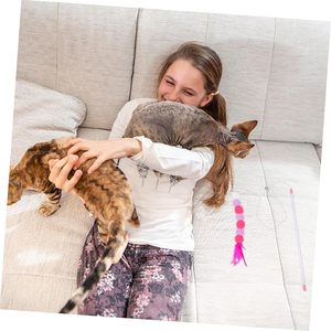 Accessoires pour animaux de compagnie : Jouet interactif pour chat à mouvement actif, bleu, avec autocollant – Meilleures ventes - Product Image 6