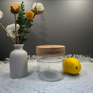 Wholesale Spice Glass Jar Food Storage Containers Glass Food Storage Container With Bamboo