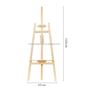 Caballete de madera de altura ajustable al por mayor, caballete de soporte de 57*150cm para pintar - Product Image 4