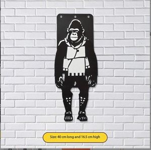 Décoration de maison Banksy Monkey Beats Premium Metal Wall Art Décoration murale en métal Iron Art Décoration Metal Arts pour le salon - Product Image 6