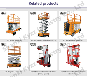Mini móvil 300kg elevador personal elevador de tijera hidráulico 5M <span class=keywords><strong>6m</strong></span> 8m 10m 12m 14m plataforma de elevación semieléctrica nueva para hoteles - Product Image 4