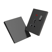 Prise murale ultra-mince à angle droit 13A 250V, norme européenne, en matériau PC industriel, électrique 2