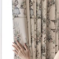 Rideaux occultants à œillets imprimés dessin animé pour chambre d'enfant, couverture de fenêtre pour salle de jeux, occultant la lumière pour chambre d'enfant