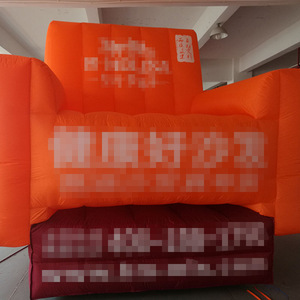 Cubo Inflable de Proteína Verdadera Naranja, Flotador Publicitario Impermeable para Uso en Exteriores - Product Image 2