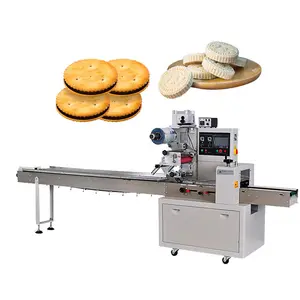 Proveedor directo de fábrica Automático de alta velocidad Horizontal F bajo Galletas Arroz Galleta Azúcar Noddle Galleta Máquina de embalaje