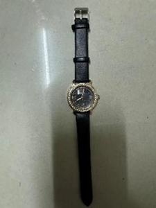 Montre d'infirmière HYF, boîtier en acier inoxydable de 32 mm, bracelet en cuir noir, mouvement à quartz, résistante à l'eau, design tendance - Product Image 3