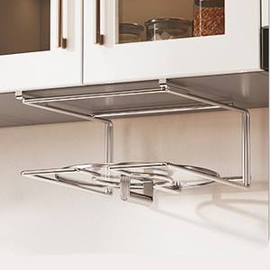 Armario de acero inoxidable 304 <span class=keywords><strong>para</strong></span> cocina, estante <span class=keywords><strong>para</strong></span> tapa de olla, tabla de cortar, soporte de almacenamiento, sin instalación, estante colgante <span class=keywords><strong>para</strong></span> copa de vino - Product Image 5