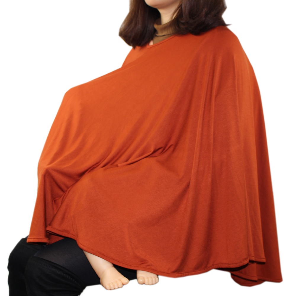 Заводская оптовая продажа на заказ amazon горячая Распродажа ржавчины оранжевые мягкие дышащие бамбуковые крышки для кормления грудью