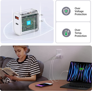 Chúng tôi pd20w Adapter <span class=keywords><strong>Cube</strong></span> Khối cổng kép USB C USB Một tường sạc cắm sạc du lịch siêu nhanh sạc cho iPhone - Product Image 5