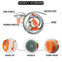 Vente flash : Douche portable pour le camping, les voyages, la randonnée, la randonnée pédestre, pompe de douche extérieure