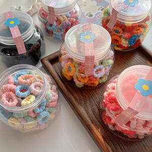 100 pezzi graziosi <span class=keywords><strong>capelli</strong></span> intrecciati piccoli legami <span class=keywords><strong>per</strong></span> bambini versatili colori caramella ragazze-Friendly pollice asciugamani stile dolce - Product Image 3