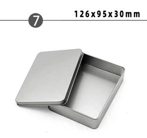 <strong>Rectangular</strong> <strong>Tins</strong> Plain <strong>Hinged</strong> Metal Packing <strong>Box</strong> Matte Black <strong>Tin</strong> Container White Silver Metal <strong>Tins</strong> <strong>Box</strong> - Product Image 6