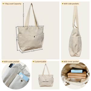 Bolsa de Lona Personalizada con Impresión, para Promociones Corporativas, Regalos Promocionales, Ecológica, Lavable, al <span class=keywords><strong>por</strong></span> Mayor, para Eventos Empresariales - Product Image 4