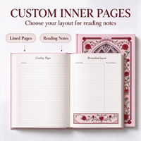 Carnet de lecture gothique rose personnalisé avec motif de roses pour les amateurs de livres