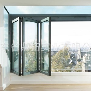 Ventanas Plegables de Aleación de Aluminio con Apertura Horizontal, Insonorizadas, Diseño Contemporáneo para Cocina, Baño, Balcón - Product Image 3