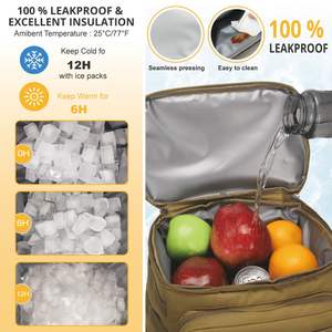 Bolsa Refrigerante Personalizada con Logotipo, 30 Latas, TPU, Portátil, 840D, Aislada, con Compartimento para Lonchera de 24L, para Actividades al Aire Libre - Product Image 5