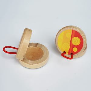 Stock <span class=keywords><strong>Castagnettes</strong></span> pour enfants Planche de <span class=keywords><strong>danse</strong></span> en bois Orff Basson Percussion Instrument de musique jouet pour développer le sens du rythme des bébés - Product Image 4