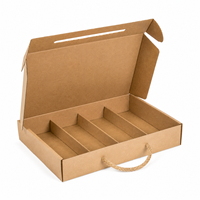 Boîte d'expédition en carton ondulé écologique avec logo personnalisé, pliable, type avion, avec insert de séparation pour le commerce de détail