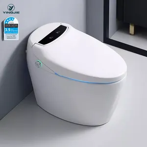 Inodoro moderne avec capteur pour salle de bain, toilette intelligente à chasse automatique avec capteur intelligent chauffant japonais