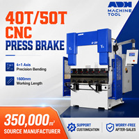 Presse plieuse CNC électrohydraulique 4+1 axes 40T 50T 1600mm DA53T pour le pliage de tôles