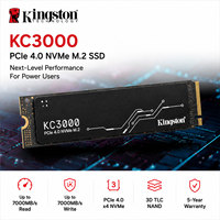 Kingston Antarmuka M2 Protokol NVMe Kompatibel PCIe 4.0 Kecepatan Baca/Tulis 7000/6000 MB/s 3D TLC NAND SSD Desktop Laptop KC3000