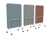 Écran de séparation de bureau interactif OMNI, cloison de bureau mobile avec surface d'écriture