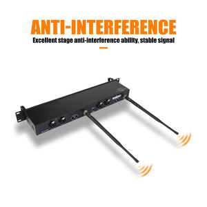 XTUGA Rw2080 ระบบมอนิเตอร์แบบไร้สายสำหรับนักดนตรี รุ่นขายดี พร้อมตัวรับสัญญาณ 10 หัว สำหรับหูฟังแบบ In-Ear อุปกรณ์สำหรับการแสดงบนเวที - Product Image 6