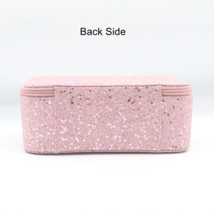 <span class=keywords><strong>Beauty</strong></span> <span class=keywords><strong>Case</strong></span> Rosa Glitterato con Specchio, Regalo per Spose, Borsa Organizer per Trucchi, Grande Capacità, Borse Cosmetiche da Viaggio per Donne - Product Image 2