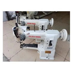 Used Golden Wheel CS-335BH Single Needle Unison Feed Cylinder Bed Sewing Machine for Heavy Duty Leather