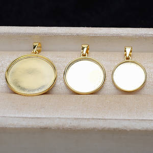 Pendentif en argent S925, 13 mm, 16 mm, cheveux de fœt, rond, 20 fonds plats, 4478, porte-boucles d'oreilles vide à faire soi-même, accessoires, taille 3 mm - Product Image 2