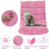 Fauteuil de sol pliant en velours, sans pieds, inclinable, pour gaming, style tatami, avec dossier en tissu, moderne, pour maison de campagne, salon, bureau, hôtel