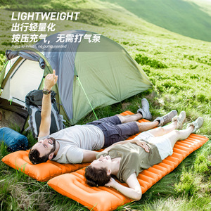 Camping <b>Inflatable</b> TPU Mat Thickened Rectangle Air <b>Mattress</b> No Pump Needed Portable Outdoor Sleeping Pad 200KG Load Capacity - Product Image 1
