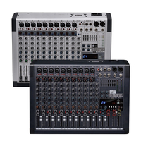 RA-12 Mixeur audio numérique USB professionnel 24 bits 12 canaux avec lecteur MP3, enregistrement, contrôleur DJ, égaliseur et gain pour studio et scène